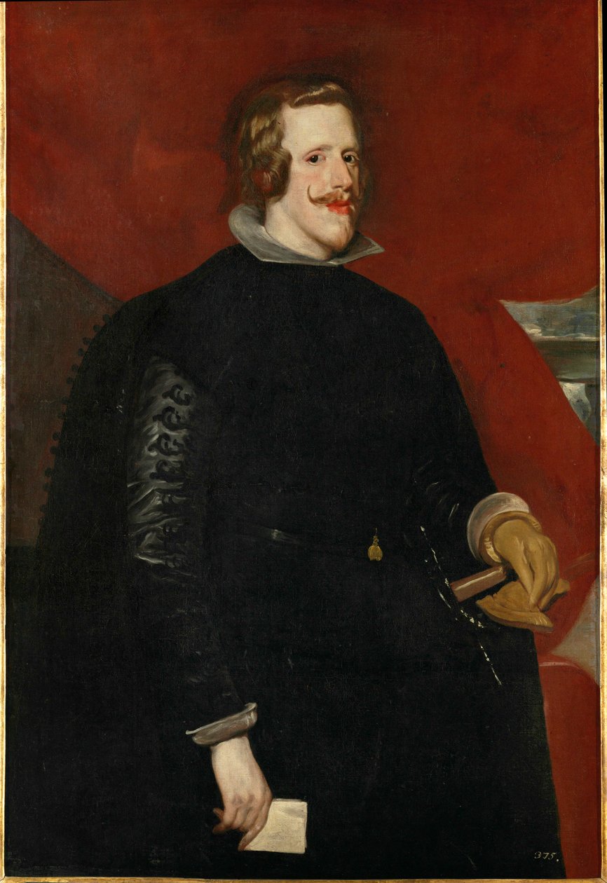Filips IV, koning van Spanje, zoon van koning Filips III en aartshertogin Maria Anna ... (schilderij op doek) door Diego Rodriguez de Silva y Velazquez