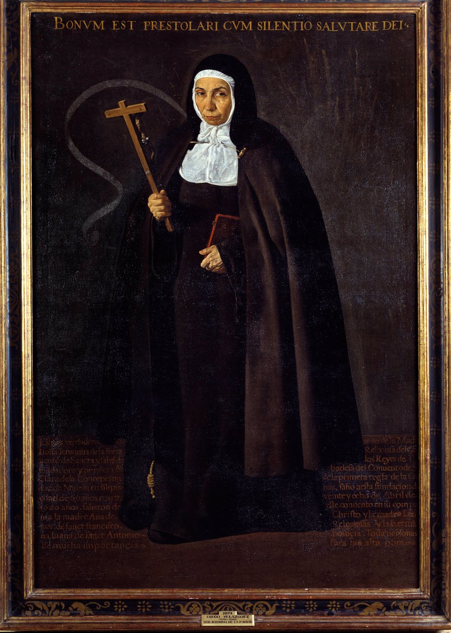 Portret van moeder Jeronima de la Fuente door Diego Velázquez