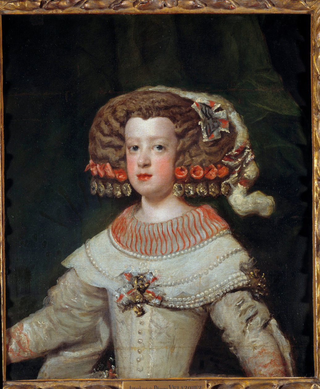 Portret van de Infante Marie Therese (1638-1683), toekomstige koningin van Frankrijk. Schilderij door Diego Velasquez (1599-1660) 17e eeuw door Diego Velázquez