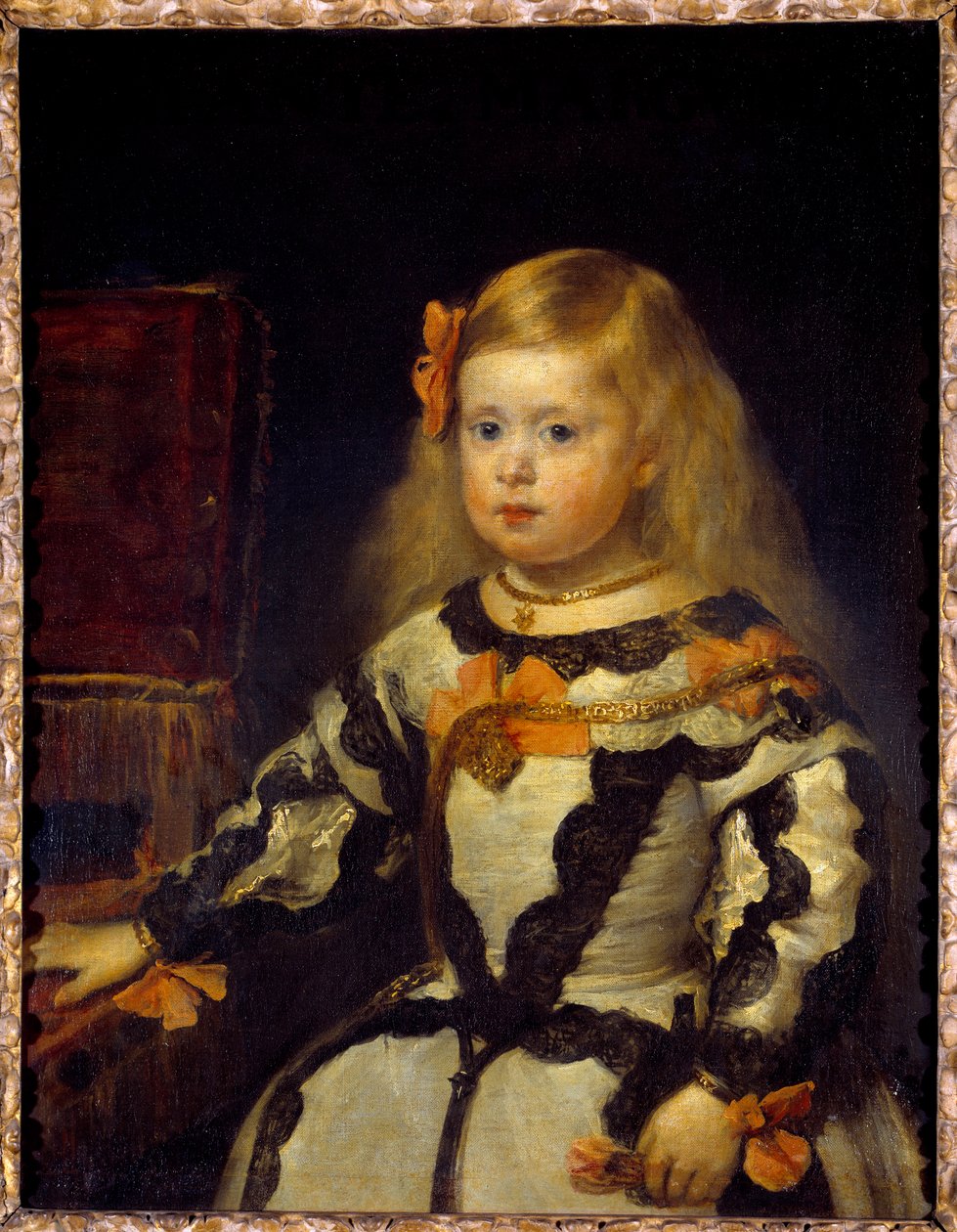 Portret van de Infante Maria Marguerite (1651-1673) dochter van Filips IV door Diego Velázquez