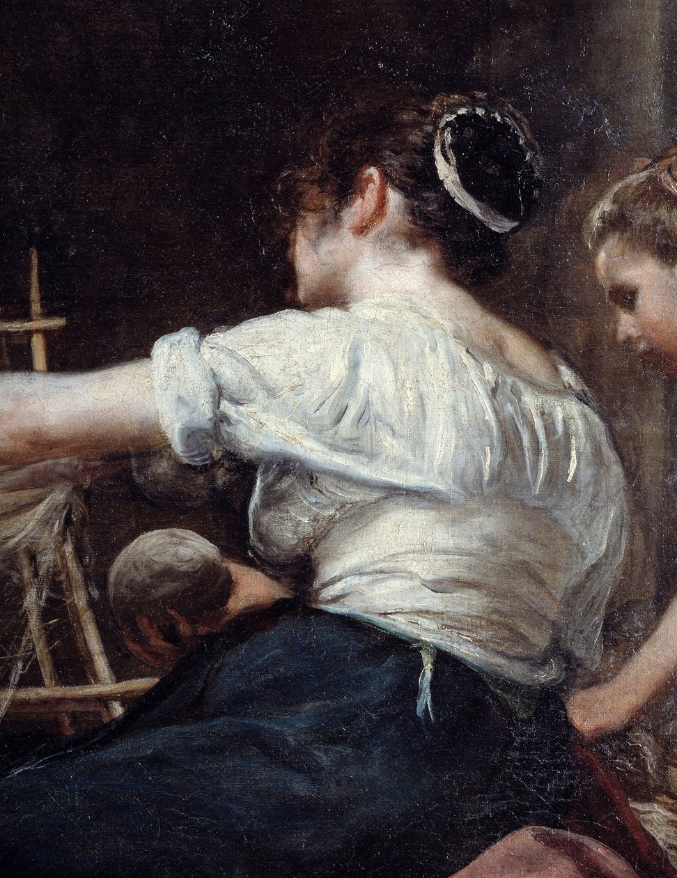 De spinsters of de Arachne (detail) door Diego Velázquez