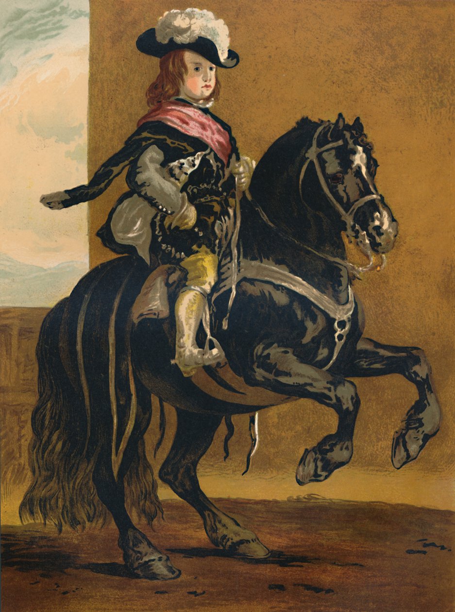 Een leerling van La Haute Ecole - Don Balthazar, Infante van Spanje, ca. 1640, ca. 1879 door Diego Velázquez