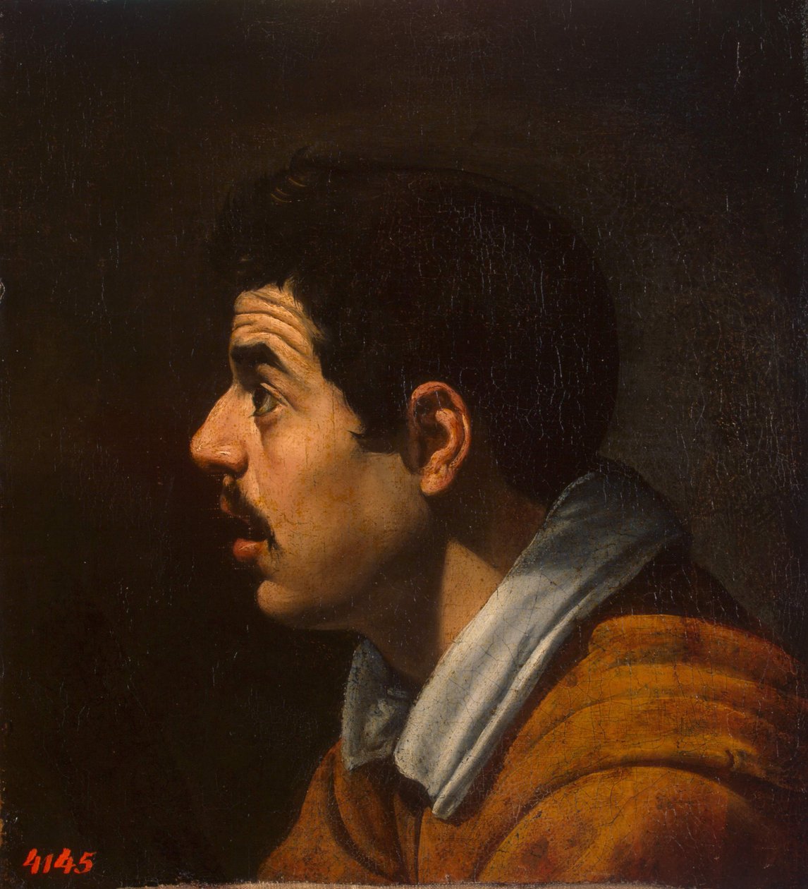 Hoofd van een man in profiel door Diego Velázquez