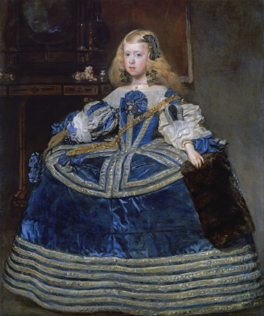 Infanta Margarita Teresa in een blauwe jurk door Diego Velázquez