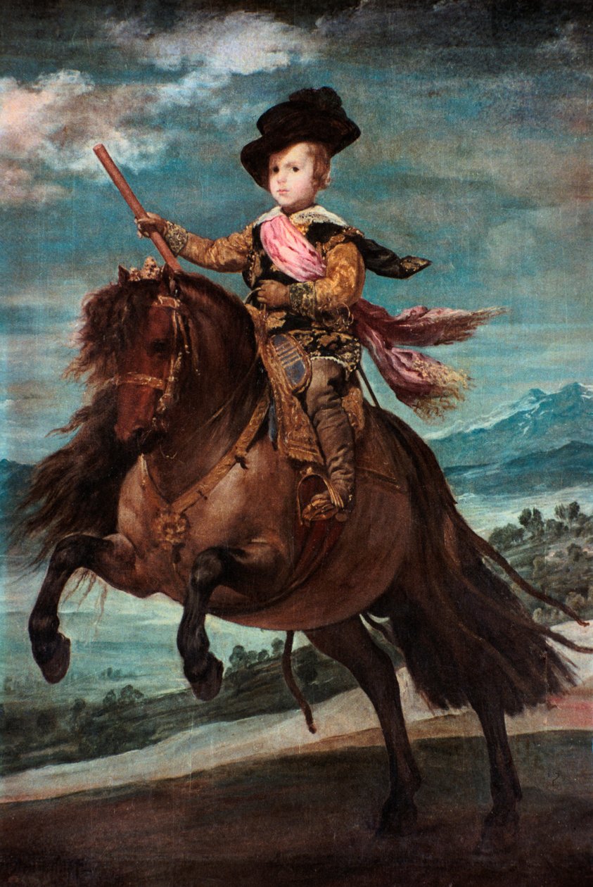 Prins Baltasar Carlos te paard, 1635-36 door Diego Velázquez