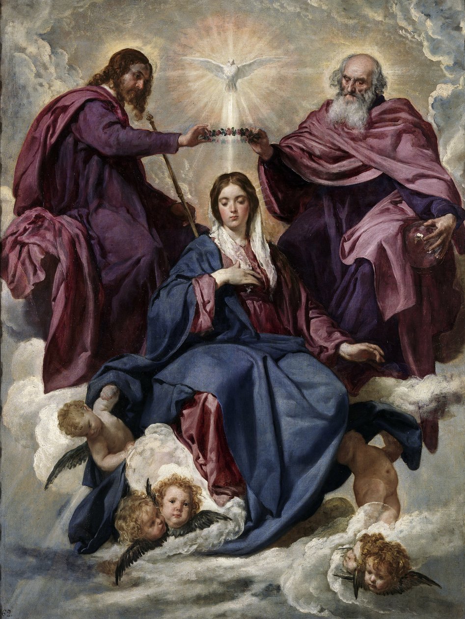 De Kroning van de Maagd, 1635-1636 door Diego Velázquez