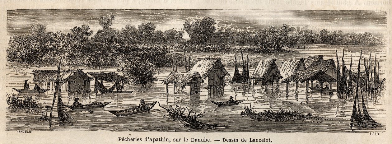 De visserijen van Apathin (Servië) door Dieudonne Auguste Lancelot
