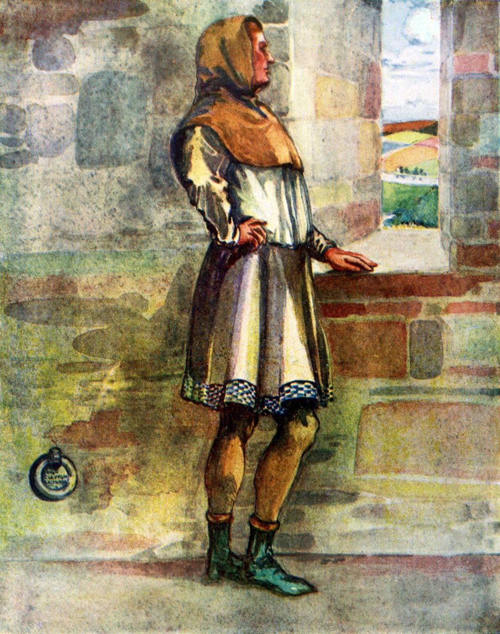 Mannenkostuum tijdens het bewind van Richard I (1189-1199) door Dion Clayton Calthrop