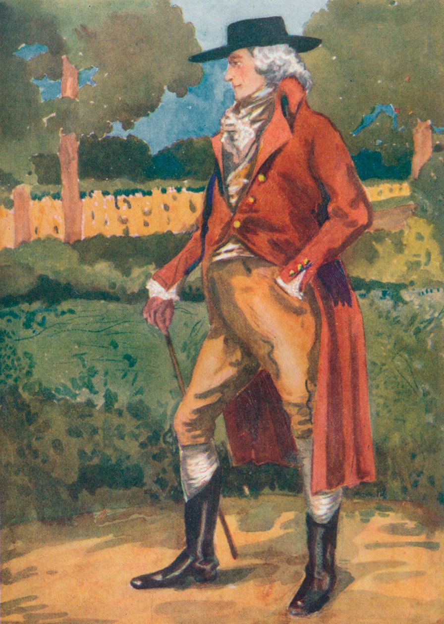 Een man uit de tijd van George III, 1907 door Dion Clayton Calthrop