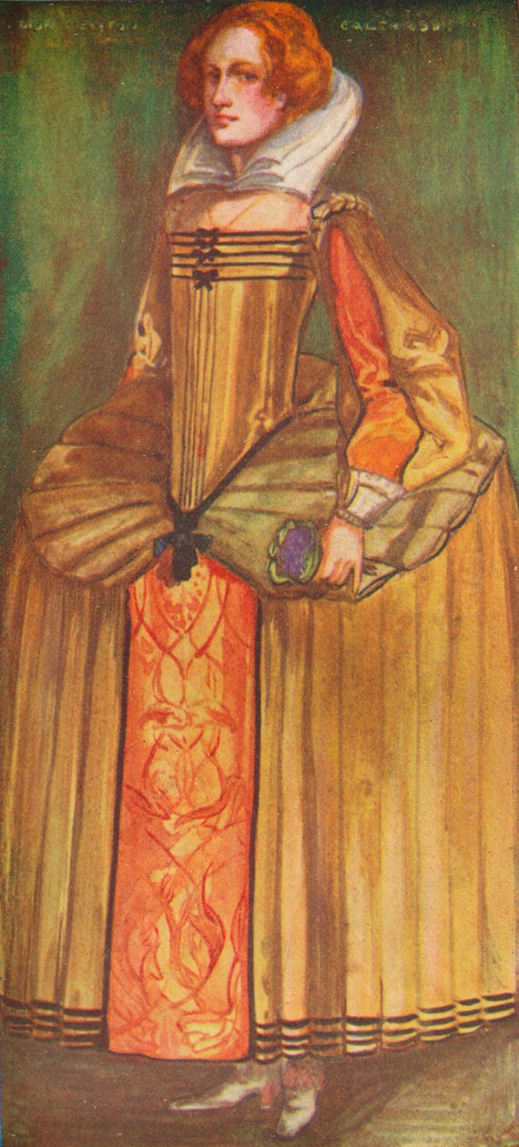 Een Vrouw Uit De Tijd Van Elizabeth, 1907 door Dion Clayton Calthrop