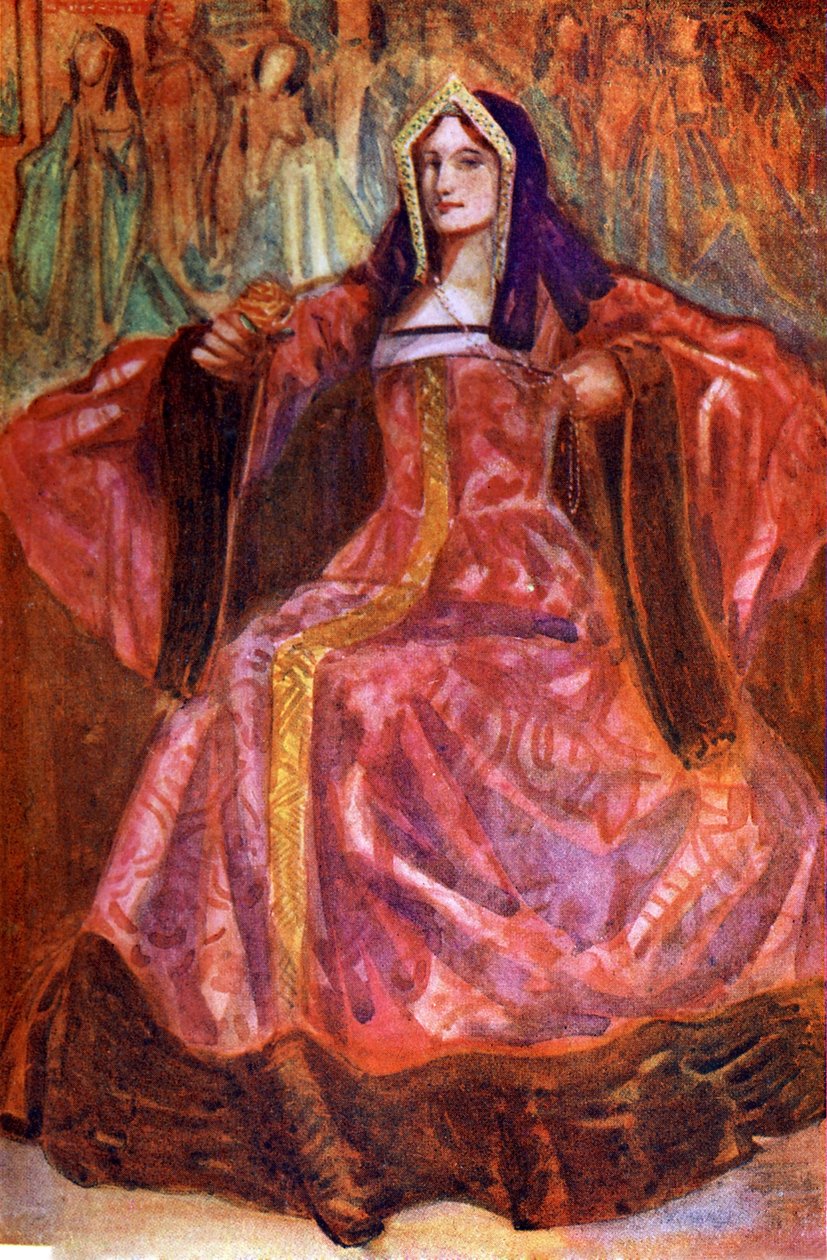 Vrouwenkostuum in het bewind van Henry VII (1485-1509) door Dion Clayton Calthrop