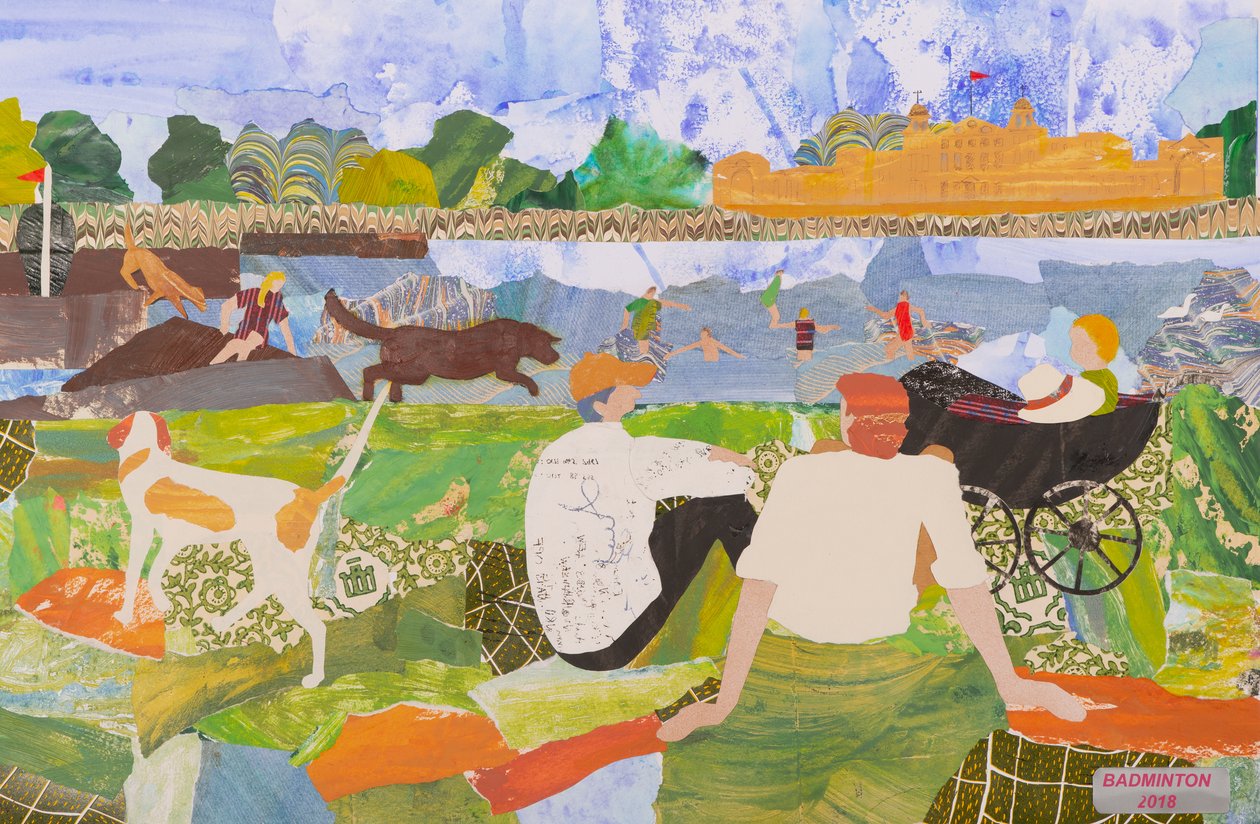 Warm badminton, 2020 (collage) door Dione Verulam