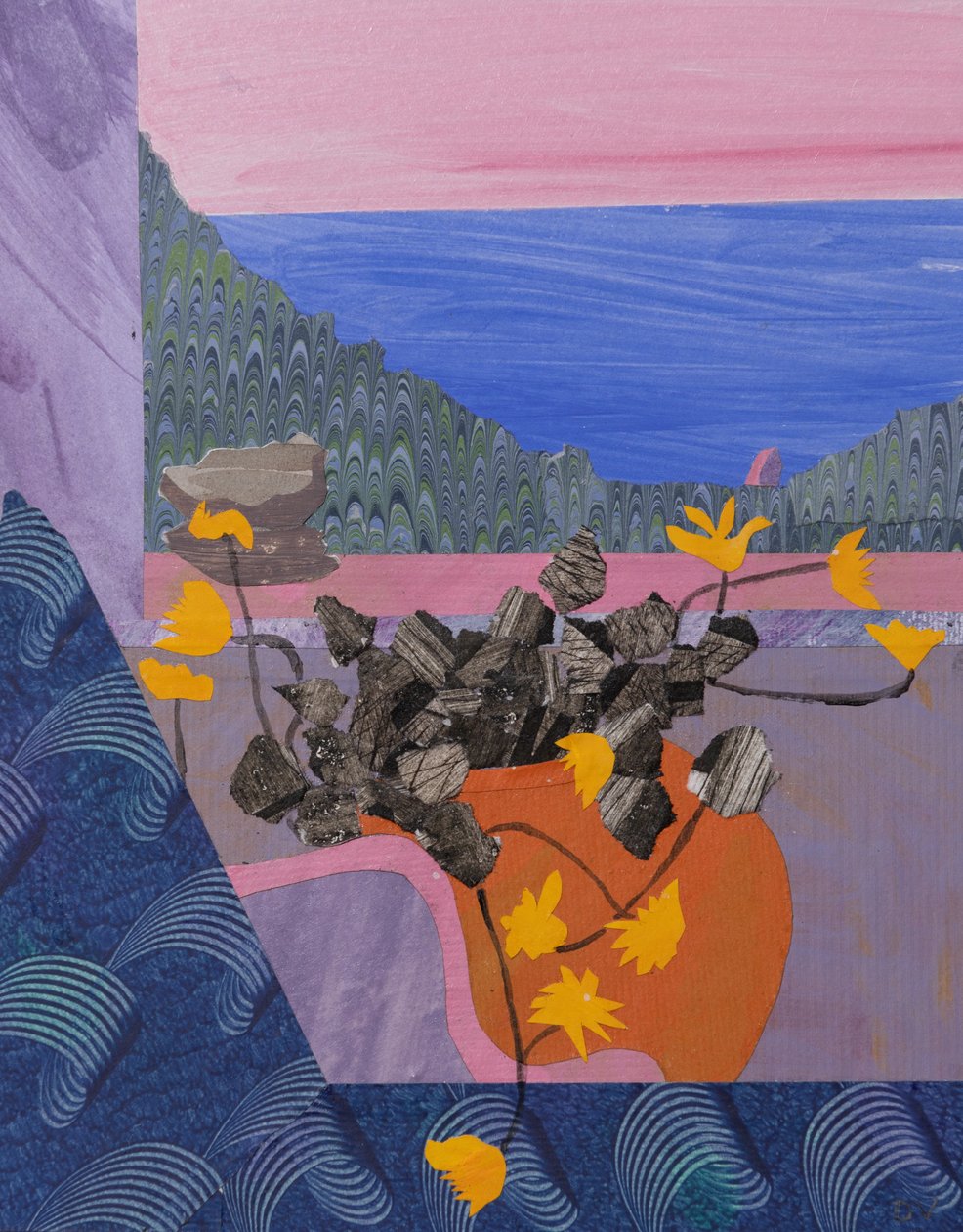 Uitrusten in het paradijs (collage) door Dione Verulam