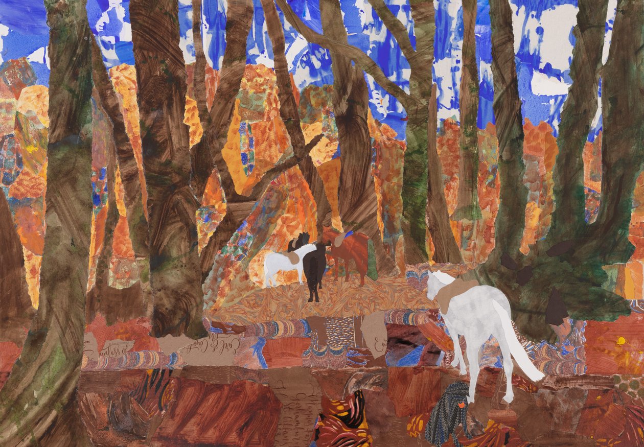 Rustpauze, 2020 (collage) door Dione Verulam