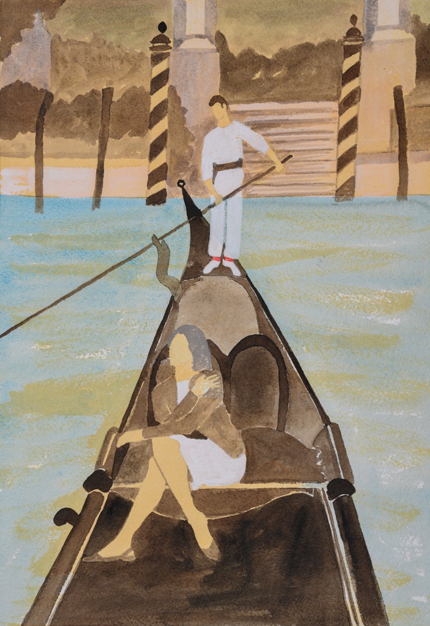 Venetië met uitzicht, 2025 (aquarel en inkt) door Dione Verulam