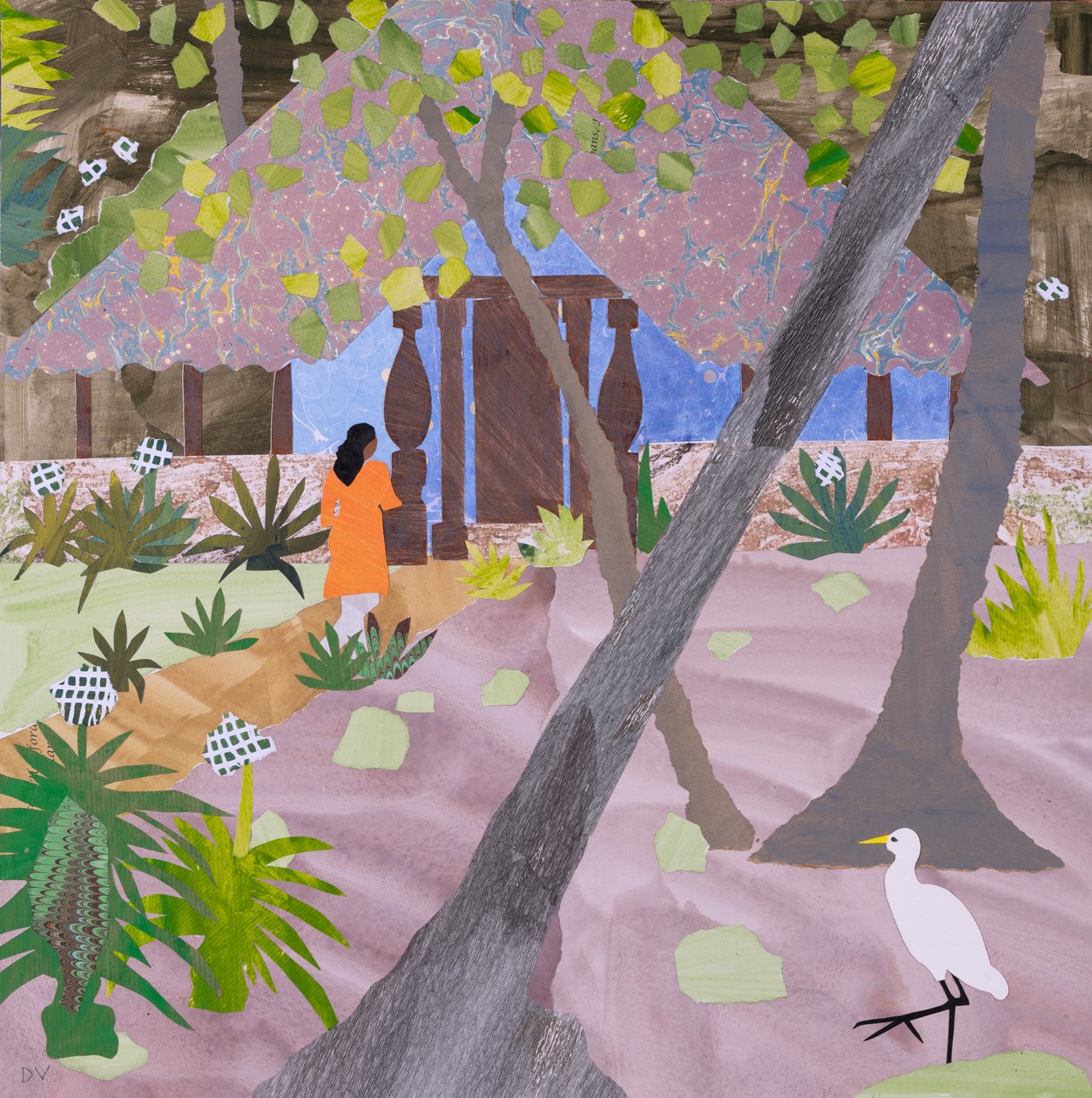 Yogaleraar, Neeleshwar (collage) door Dione Verulam