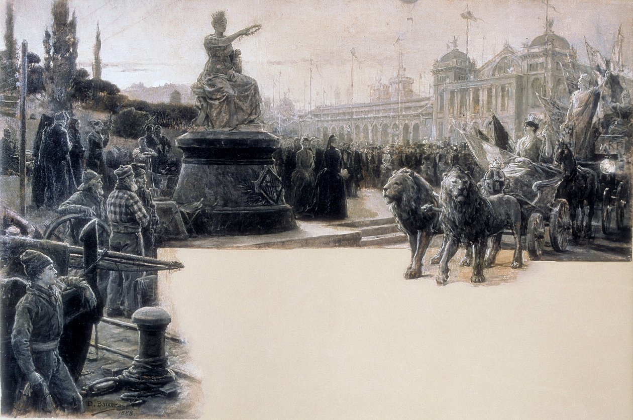 Allegorie van de Wereldtentoonstelling gevierd in Barcelona in 1888 door Dionisio Baixeras Verdaguer