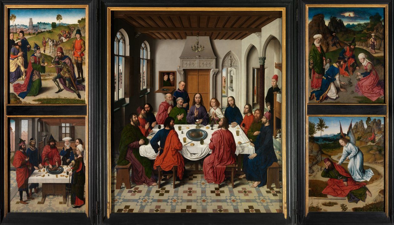 Het Altaarstuk van het Heilig Sacrament, ca. 1464-68 door Dirck Bouts