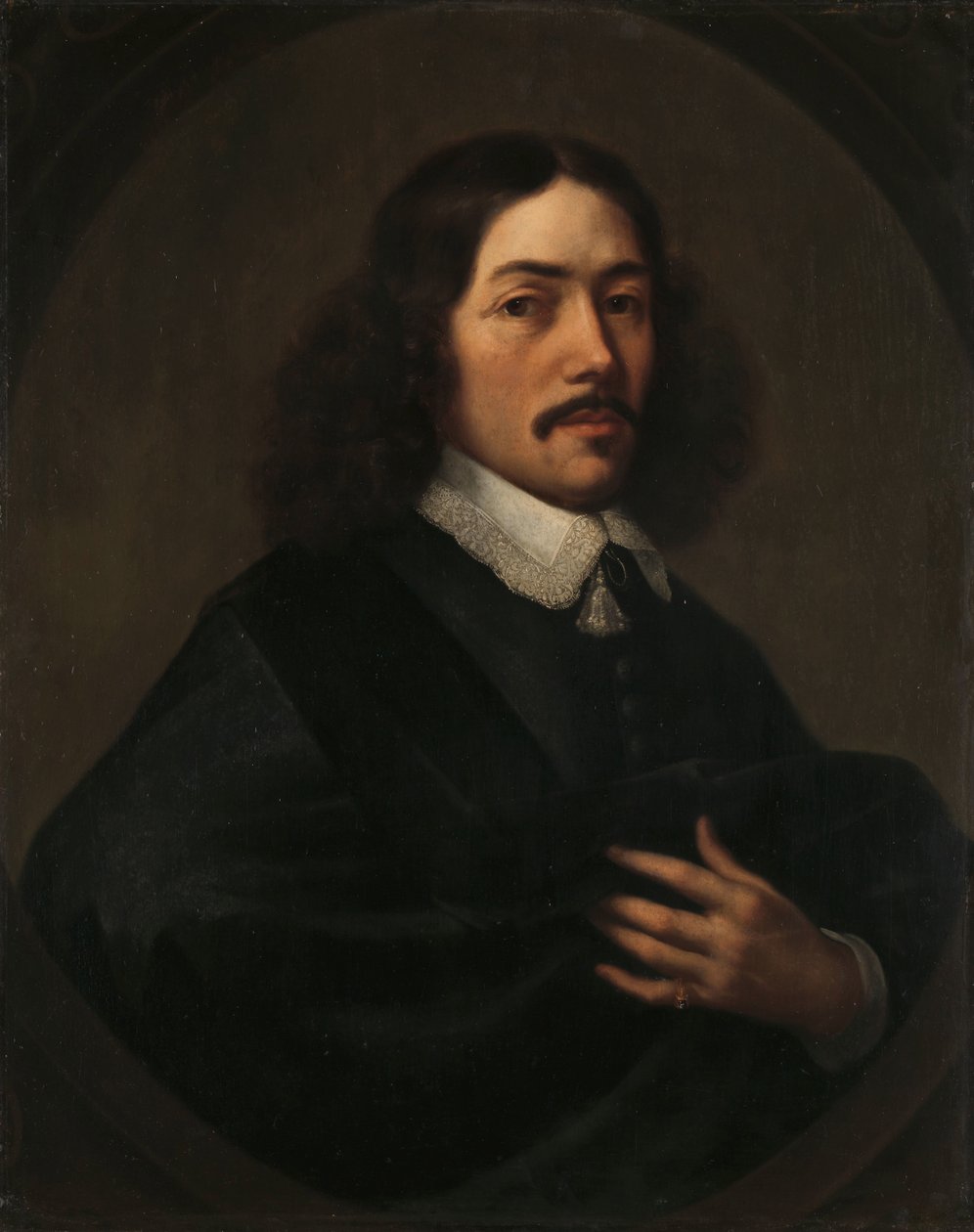 Portret van een man, vermoedelijk Bartholomeus Vermuyden (1616/17-1650) door Dirck Craey