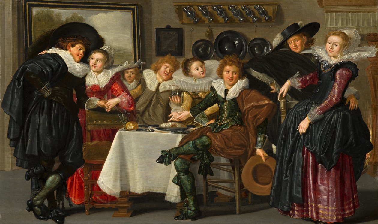 Vrolijk gezelschap door Dirck Hals