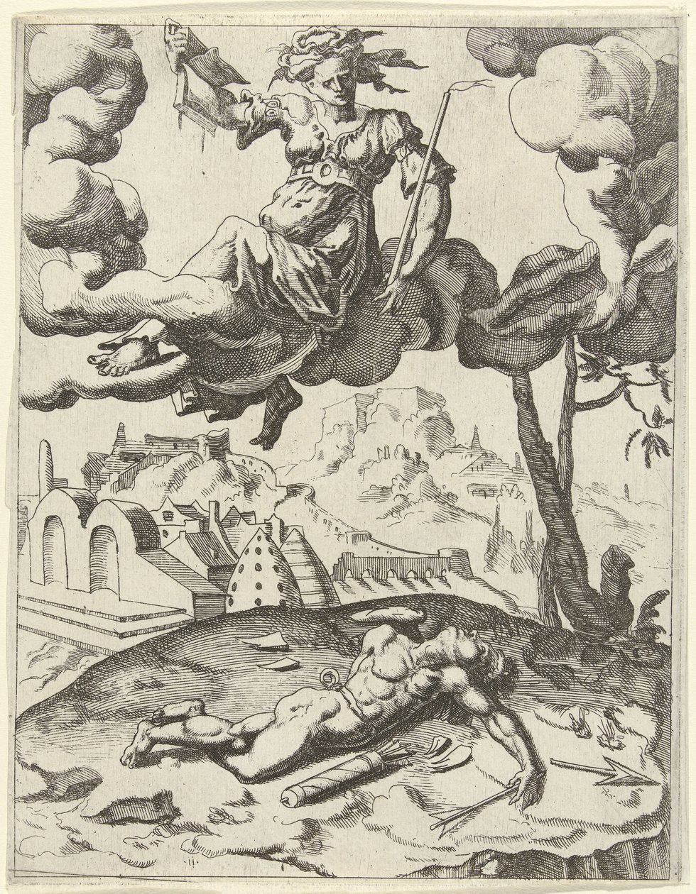 Geloof overwint de zinnelijke liefde door Dirck Volckertsz. Coornhert (possibly)