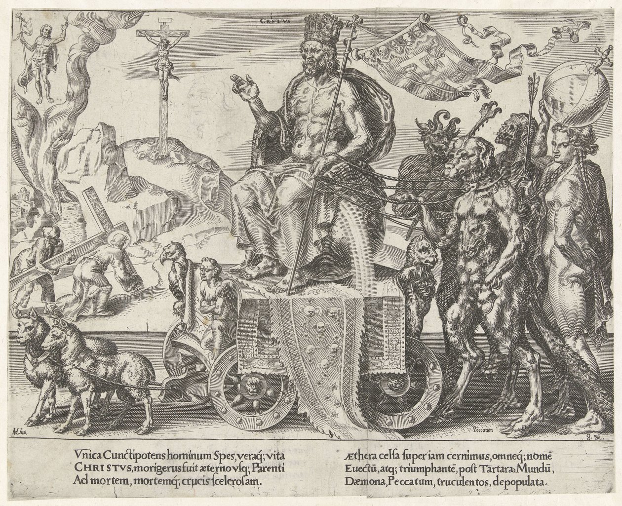 Triomf van Christus door Dirck Volckertsz. Coornhert