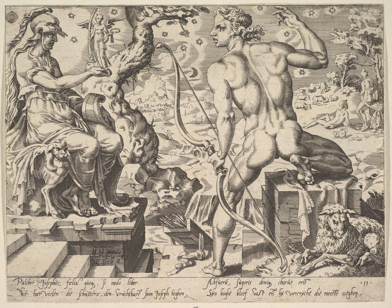 Jozef, uit de serie De Twaalf Patriarchen, 1550 door Dirck Volkertsen Coornhert