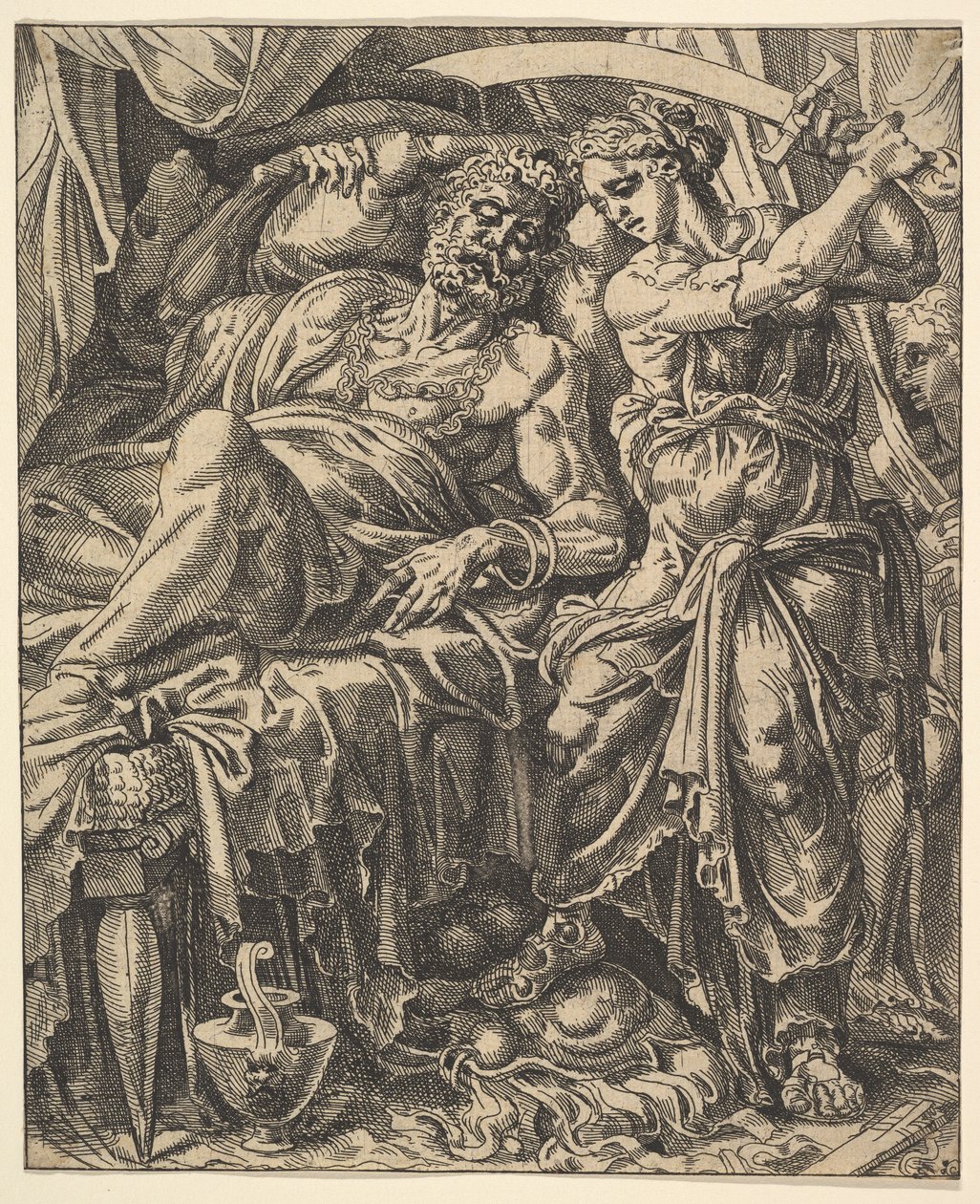 Judith onthoofdt Holofernes, uit Het verhaal van Judith en Holofernes door Dirck Volkertsen Coornhert