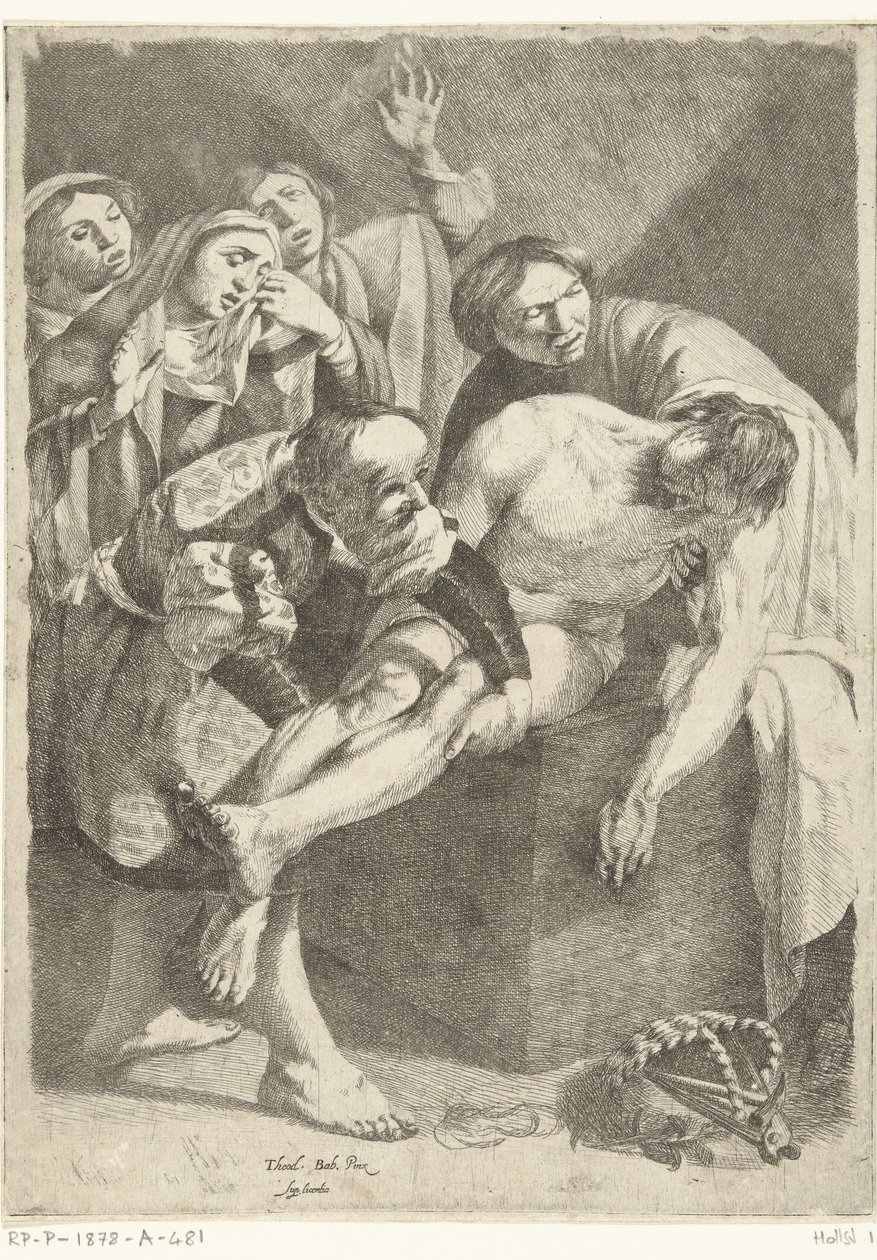 De graflegging van Christus door Dirck van Baburen (attributed to)