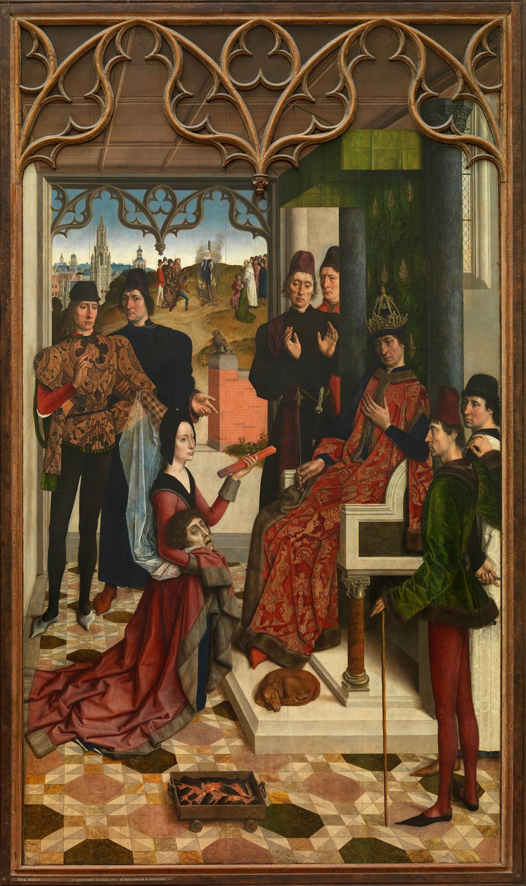 De rechtvaardigheid van keizer Otto III: Vuurproef, 1471-1475 door Dirk Bouts