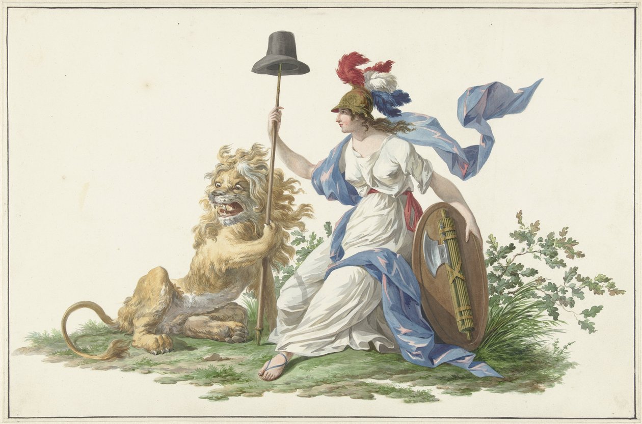 Model voor de vlag van de Bataafse Marine, 1796 door Dirk Langendijk