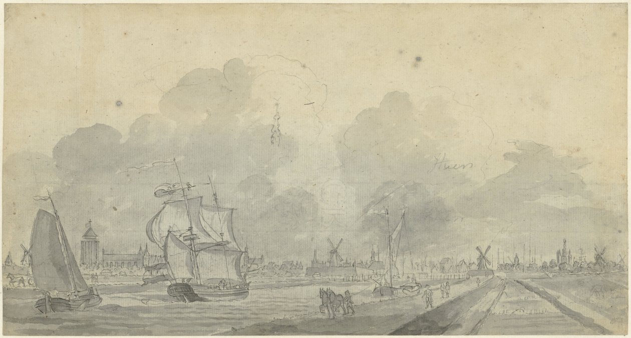 Gezicht op Zierikzee door Dirk de Jong