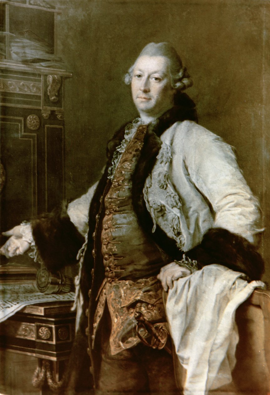 Portret van Aleksandr Filippovich Kokorinov (1726-72) Architect, Directeur en Eerste Rector van de Academie voor Kunsten, 1769 door Dmitri Grigorievich Levitsky