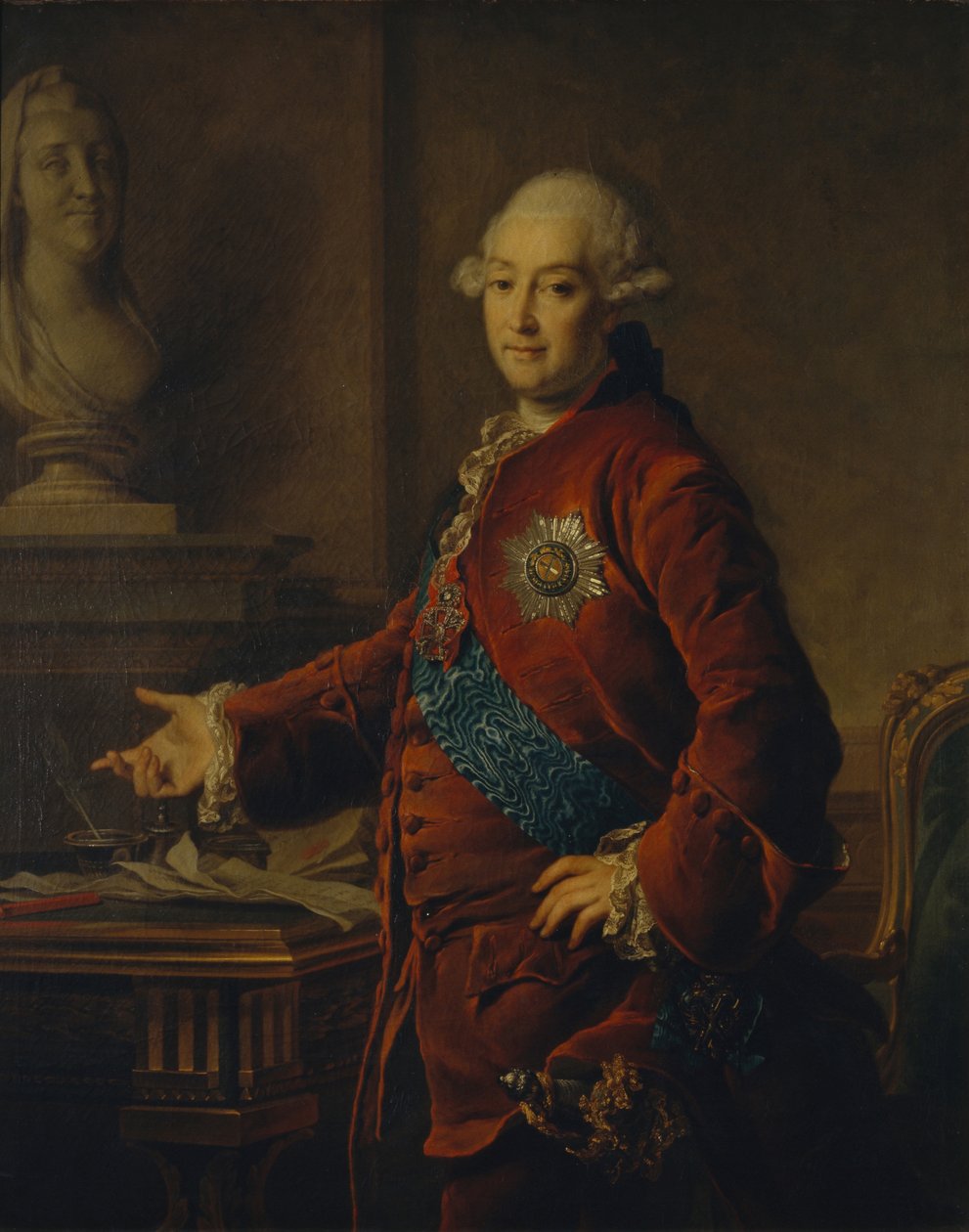 Portret van vicekanselier Prins Alexander Mikhaylovich Golitsyn 1723-1807, 1772 door Dmitri Grigorievich Levitsky