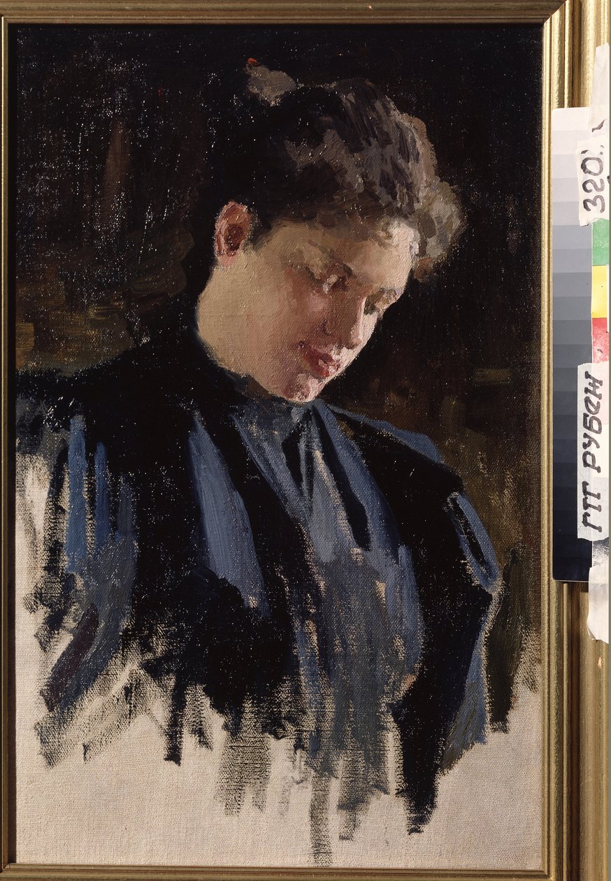 Portret van de kunstenaar Olga Ludvigovna Della-Vos-Kardovskaya door Dmitri Nikolayevich Kardovsky