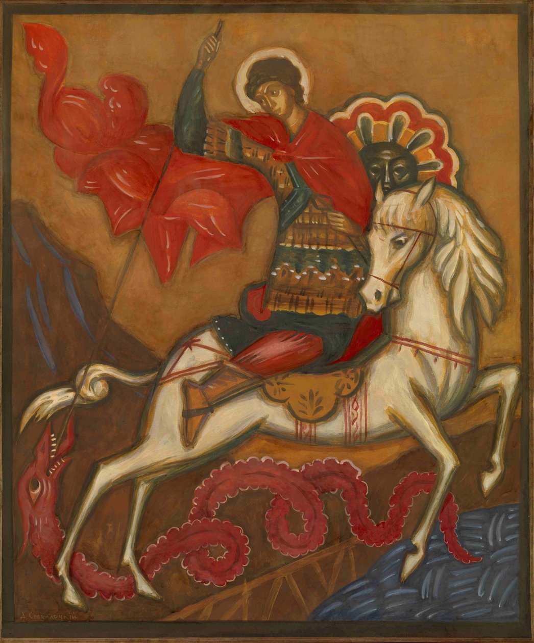 Sint Joris en de Draak door Dmitri Semyonovich Stelletsky