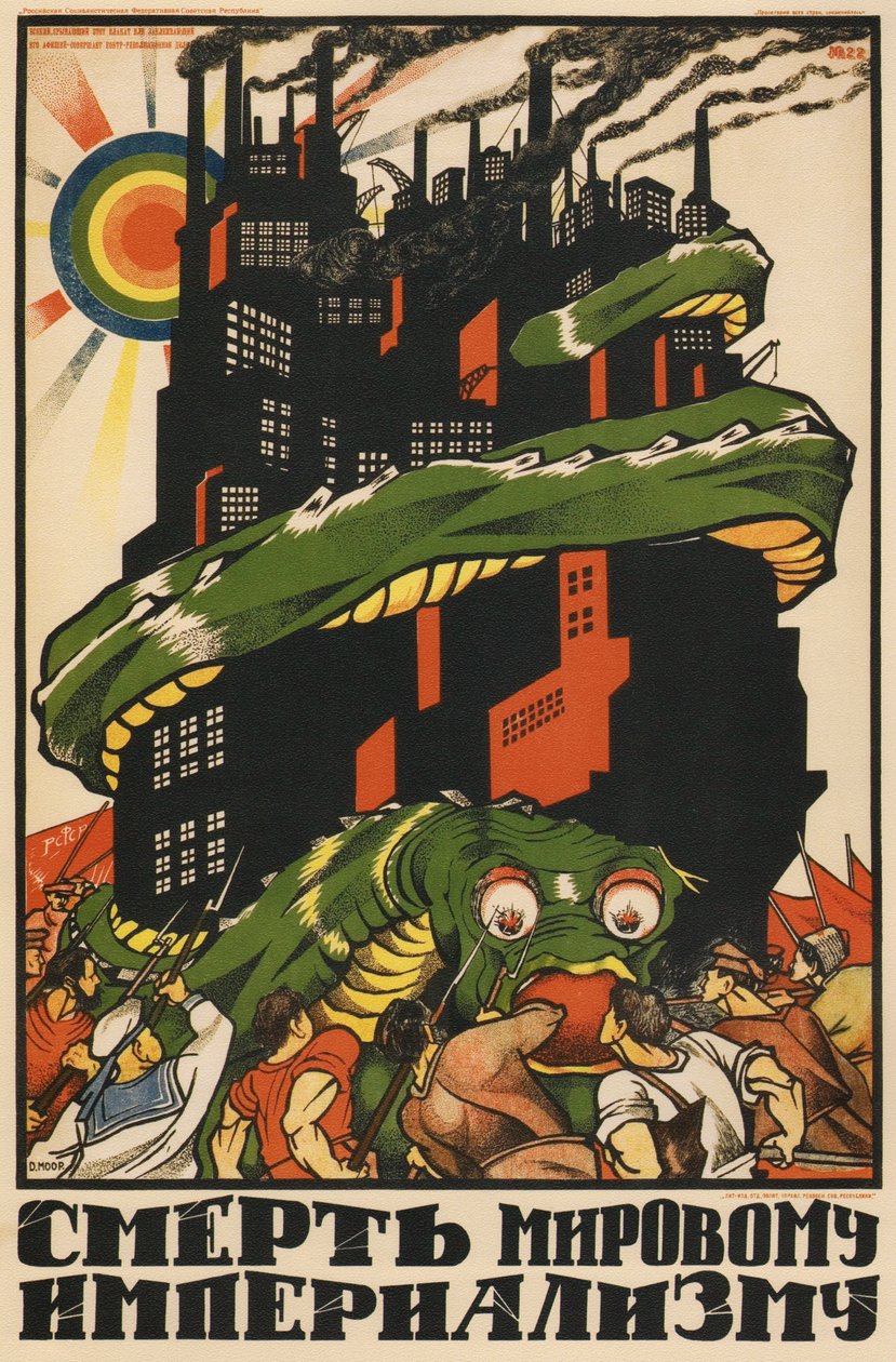 Voor de dood van het wereldimperialisme Poster, 1920 door Dmitriy Stakhievich Moor