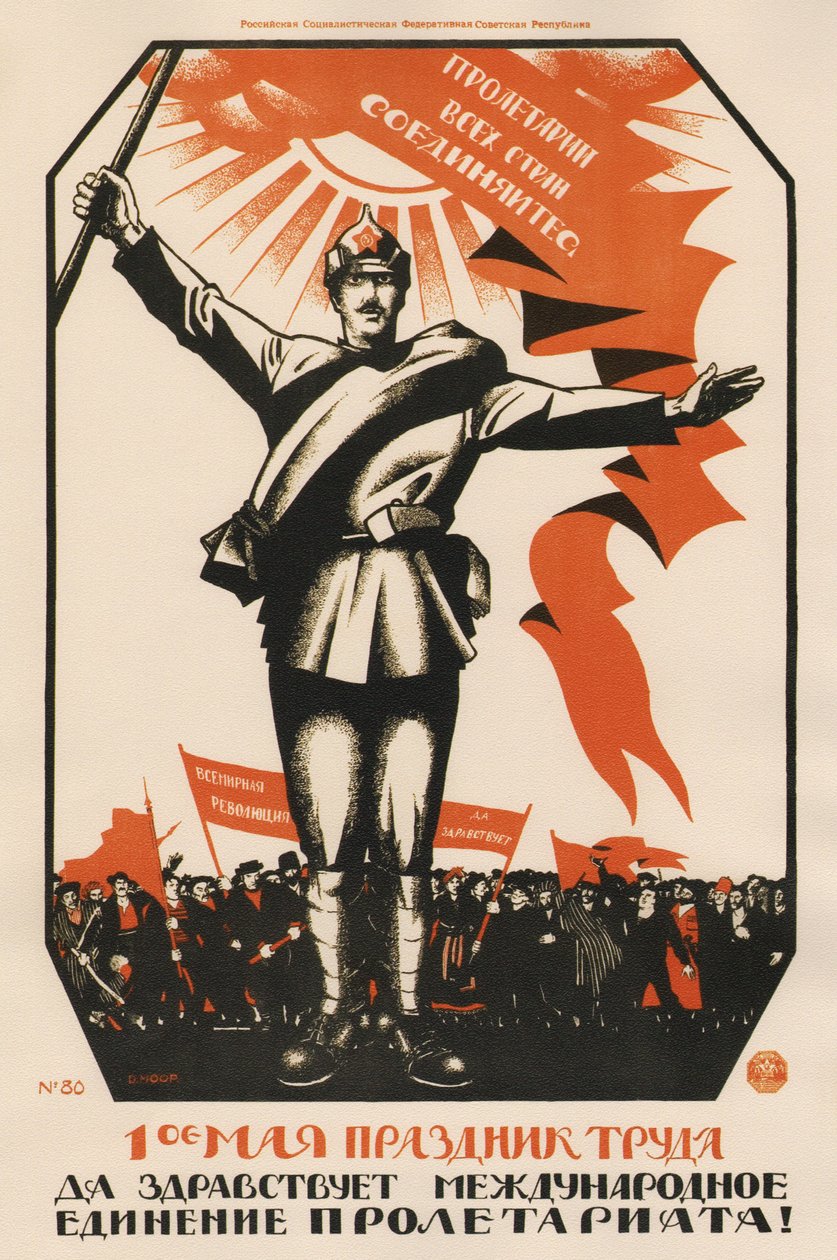 De 1e mei is het feest van de arbeid. Leve de internationale eenheid van het proletariaat! door Dmitry  Moor