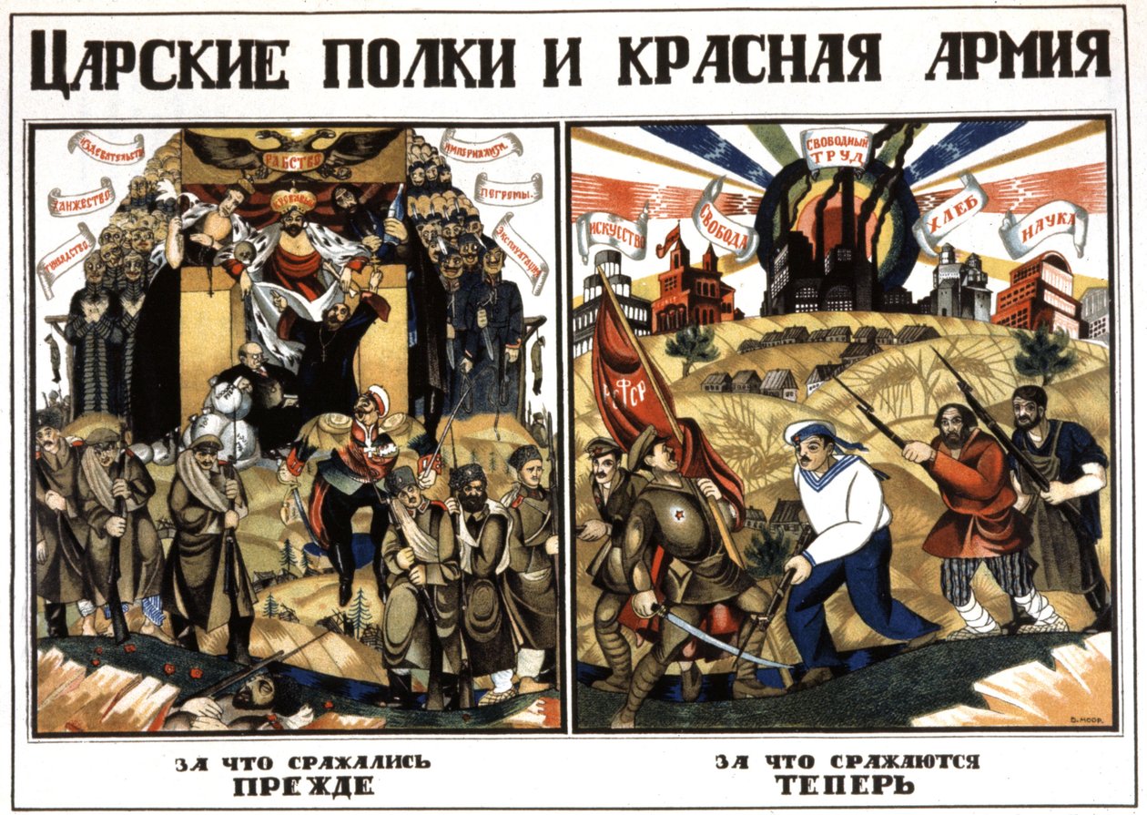 De Tsaristische regimenten en het Rode Leger, ca. 1920 door Dmitry (1883 1946) Moor