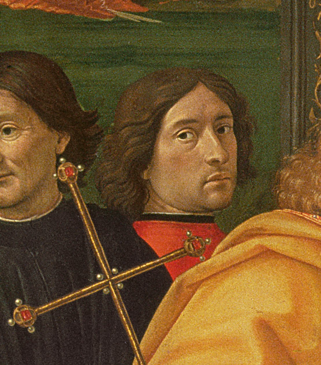Ghirlandaio uit De Aanbidding der Wijzen, 1488 door Domenico Ghirlandaio
