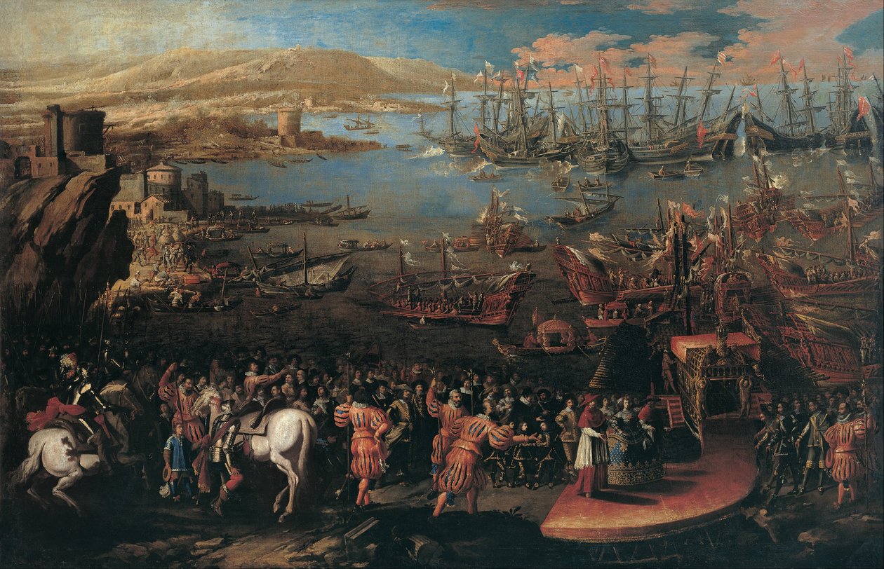 De landing van de infanta Maria in Napels door Domenico Gargiulo