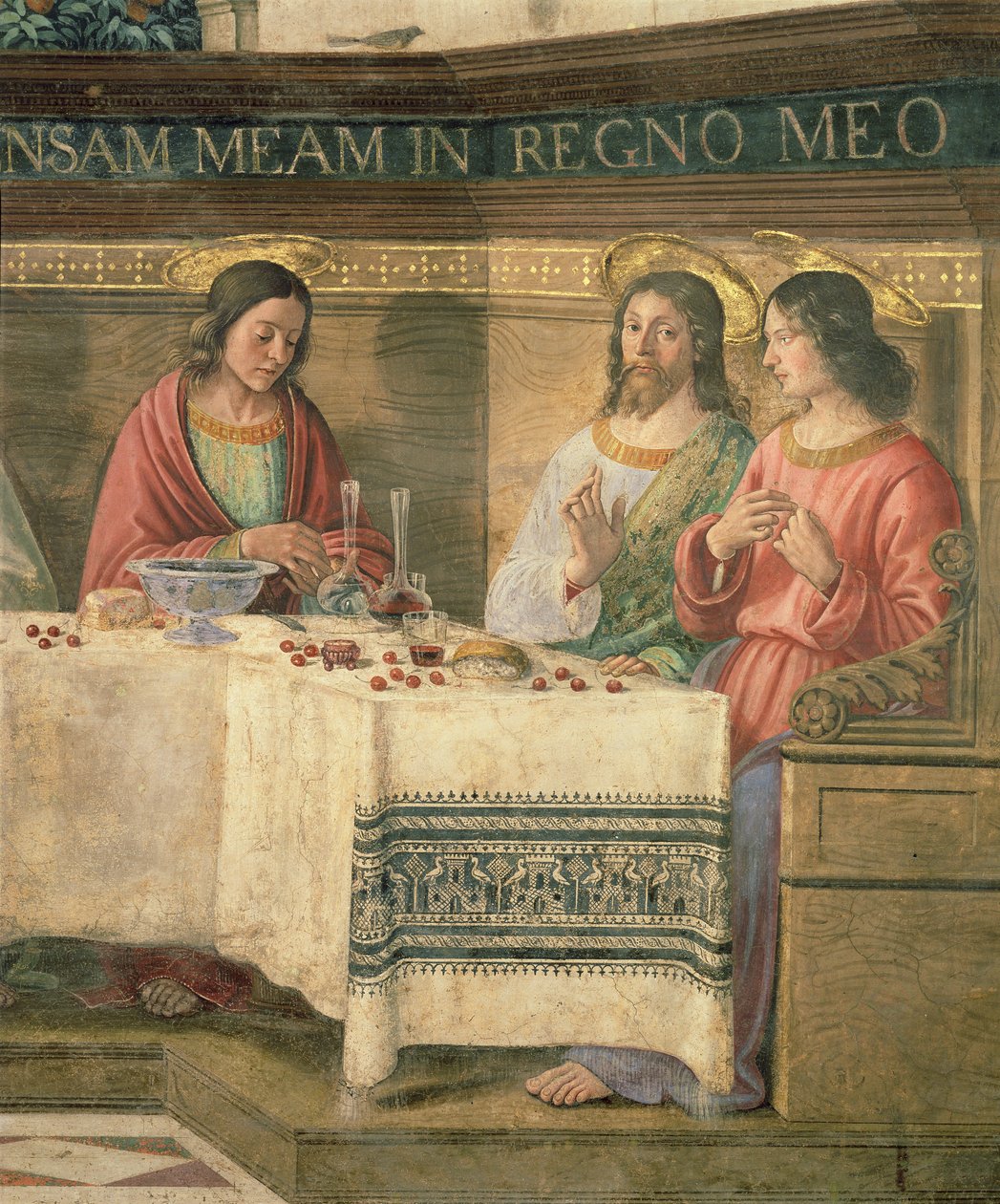 Detail van het Laatste Avondmaal door Domenico Ghirlandaio