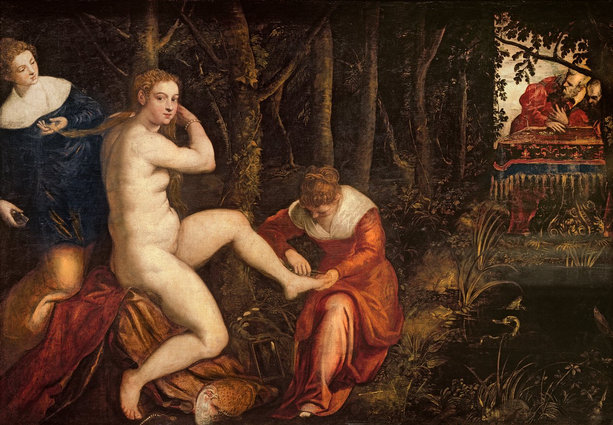 Susanna en de Ouderlingen door Domenico Robusti Tintoretto