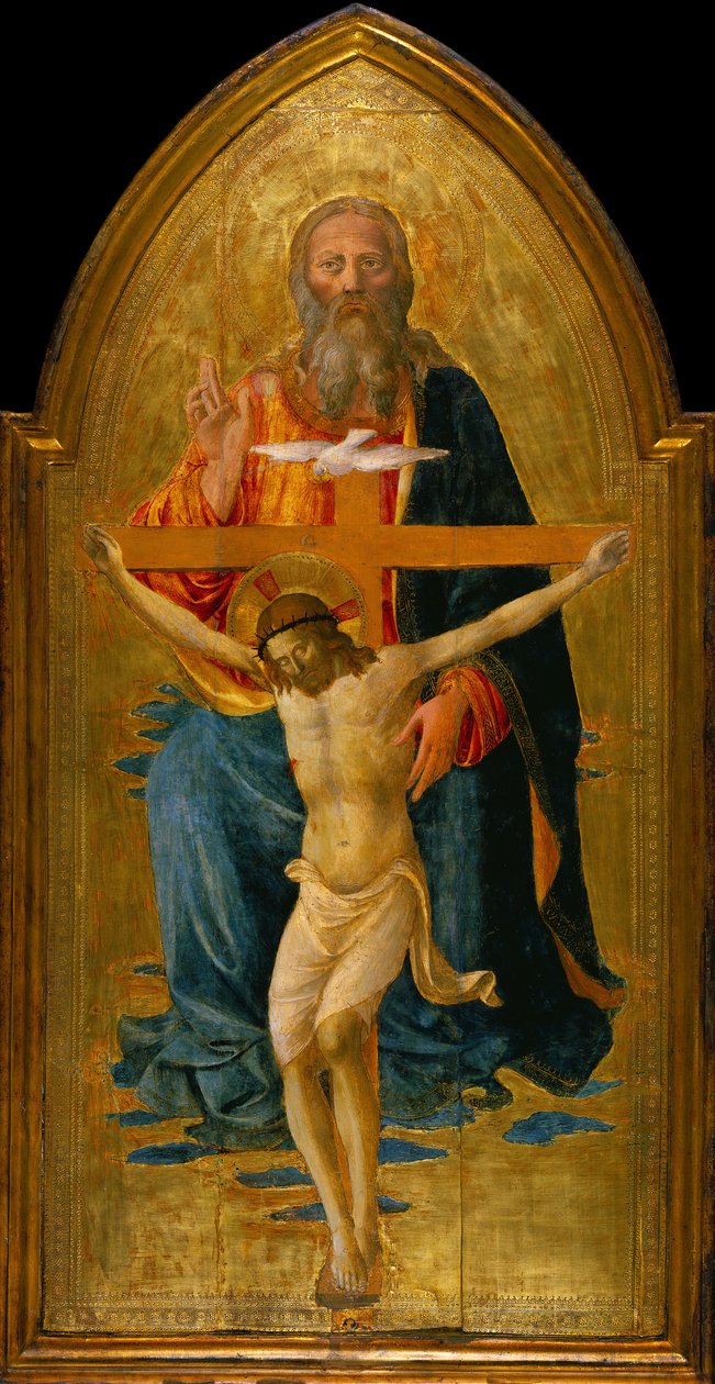 Heilige Drie-eenheid met heiligen, c.1470-75 door Domenico di Michelino