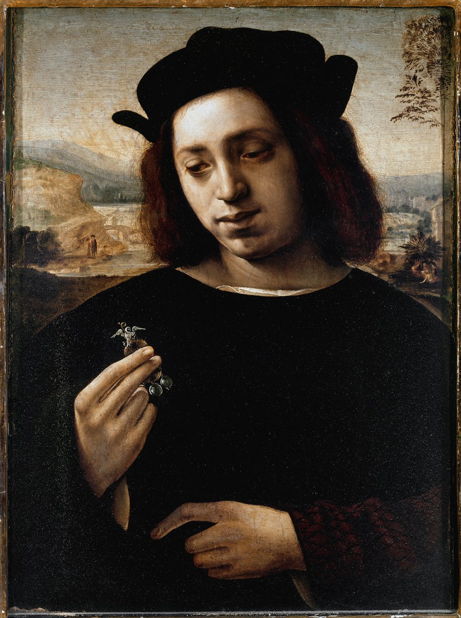 Portret van man, bekend als de Goud door Domenico Ghirlandaio