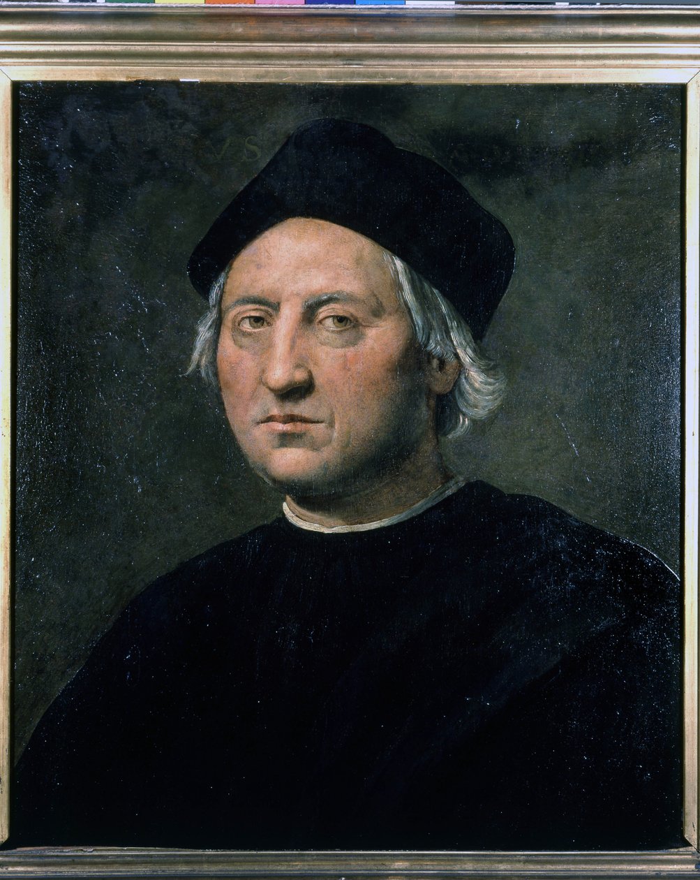 Portret van Christoffel Columbus - toegeschreven aan Ghirlandaio, Maritiem Museum van Genua - Pegli door Domenico (attr.to) Ghirlandaio