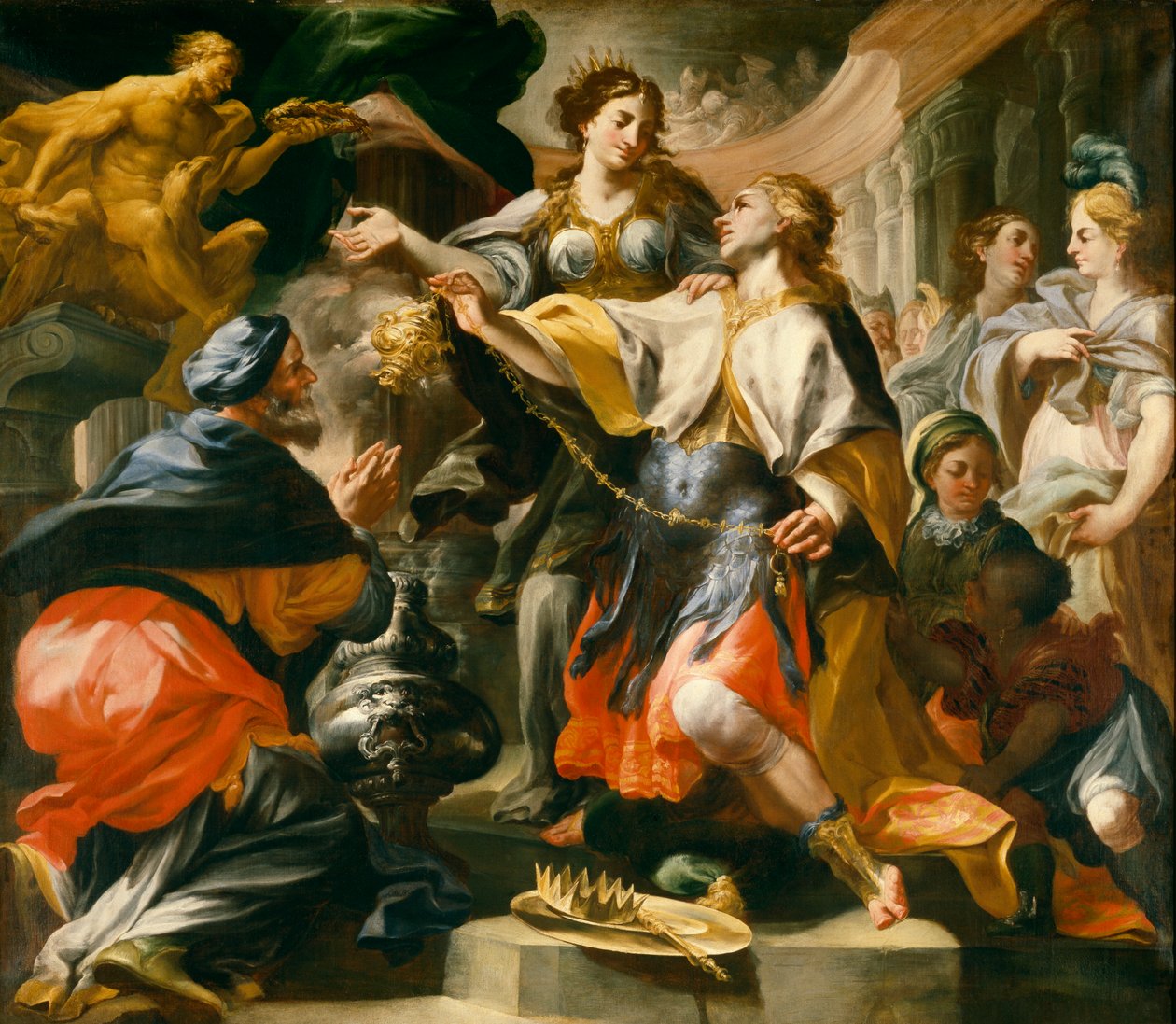 Salomo aanbidt de heidense goden, c.1695-1700 door Domenico Antonio Vaccaro