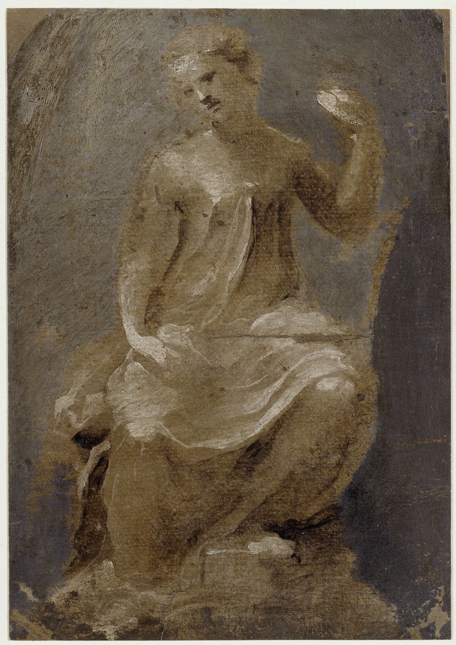 Troonende vrouwelijke figuur (Amor Patriae) door Domenico Beccafumi