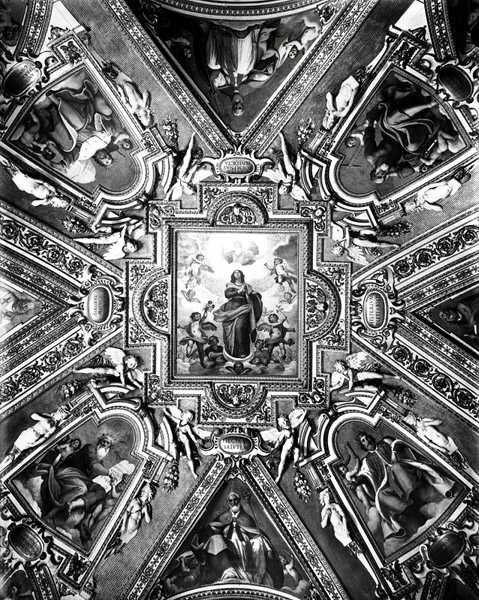 Maagd van de Onbevlekte Ontvangenis met heiligen en engelen, in de Cappella Paolina, c.1611 door Domenico Cresti Passignano
