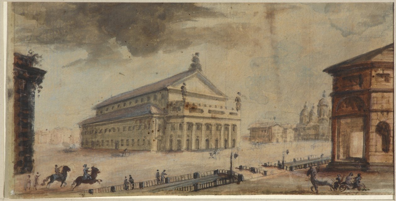 Het Sint-Petersburgse Keizerlijke Bolshoi Kamenny Theater door Domenico Felice Lamoni